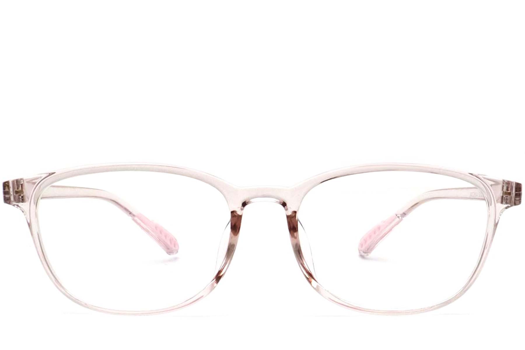 BS0420-0057_Pink_Rectangular_TR90_Glasses_front