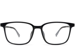 BS0420-0064_Black_Rectangular_TR90_Glasses_front