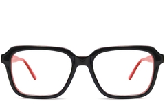 BS0420-0080_Red_Rectangular_Acetate_Glasses_front