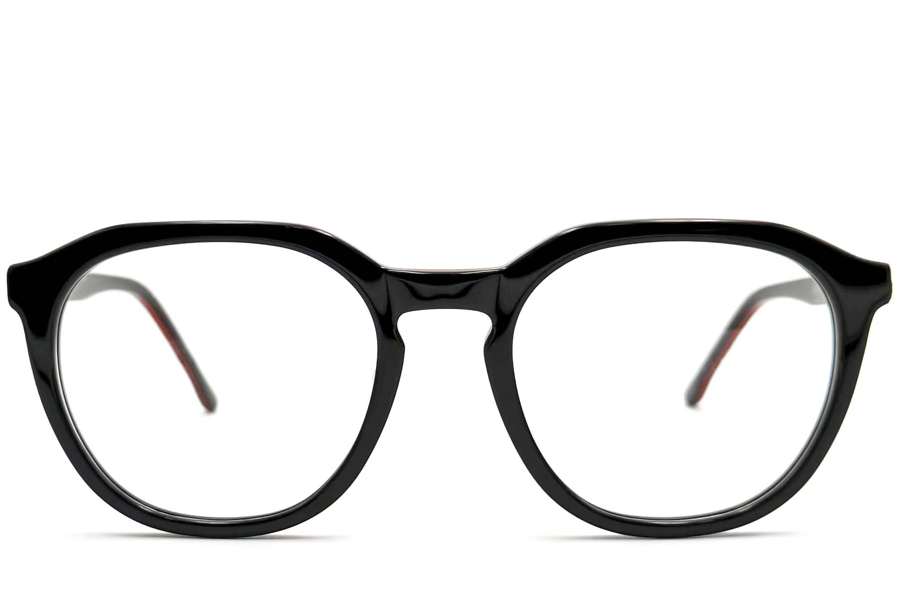 BS0420-0085_Black_Oval_Acetate_Glasses_front