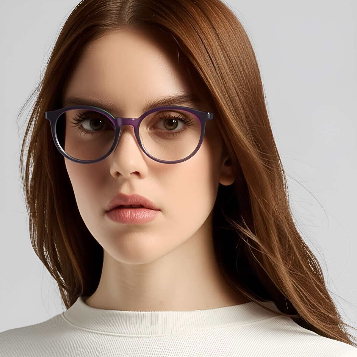 Oval Green Acetate Glasses #BS0420-0096