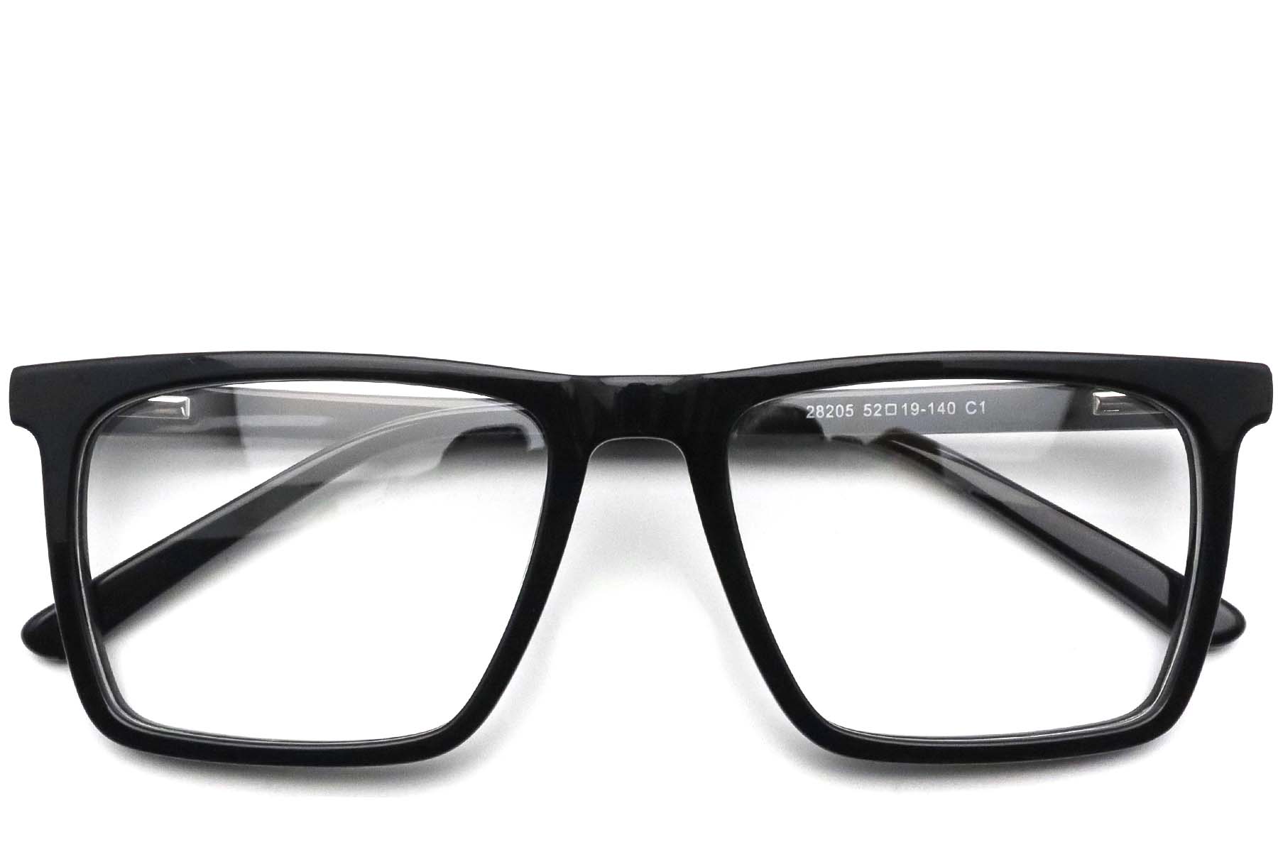BS0420-0098_Black_Rectangular_Acetate_Glasses_front