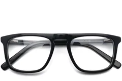 BS0420-0116_Black_Rectangular_Acetate_Glasses_front