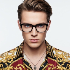 Rectangular Purple Acetate Glasses #BS0420-0131