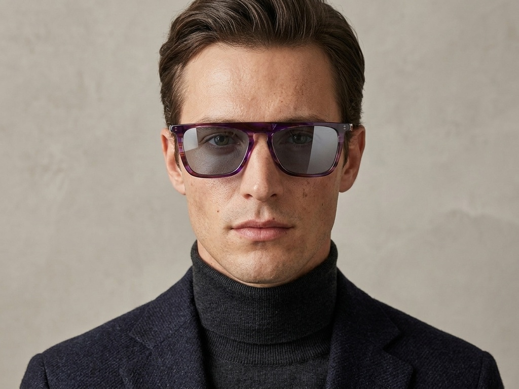 BS0420-0154_Purple_Rectangular_Acetate_Sunglasses_corner-tryon_male