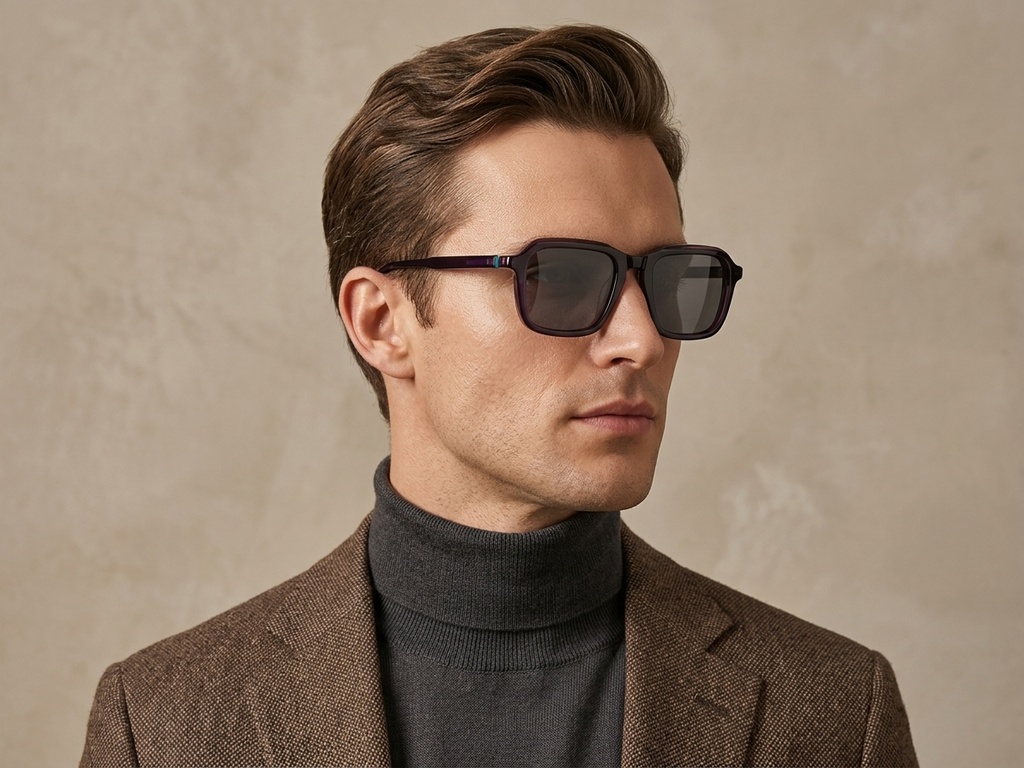 BS0420-0160_Purple_Rectangular_Acetate_Sunglasses_corner-tryon_male