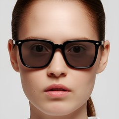 BS0420-0170_Black_Rectangular_Acetate_Sunglasses_model