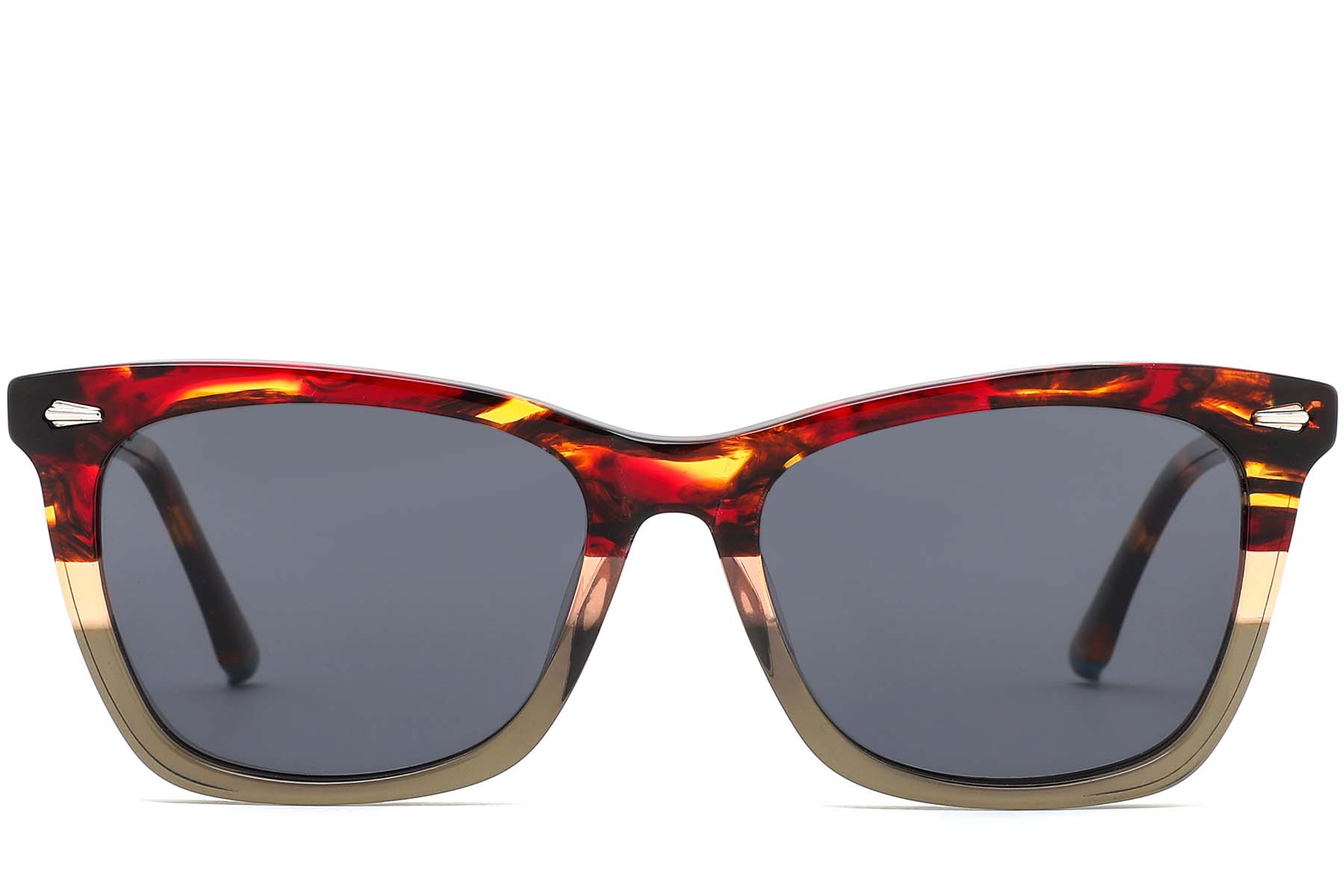 BS0420-0180_Tortoiseshell_Rectangular_Acetate_Sunglasses_front