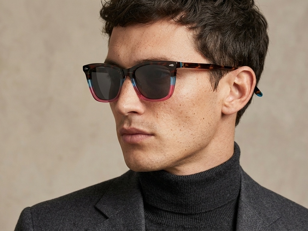 BS0420-0181_Pink_Rectangular_Acetate_Sunglasses_corner-tryon_male