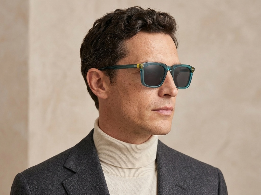 BS0420-0183_Green_Rectangular_Acetate_Sunglasses_corner-tryon_male
