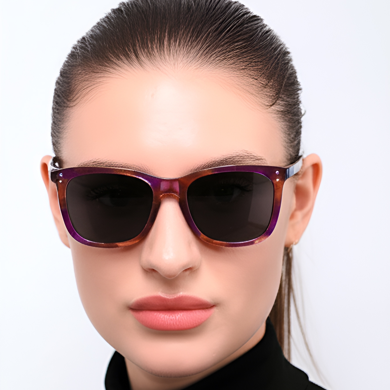 BS0420-0189_Purple_Rectangular_Acetate_Sunglasses_model