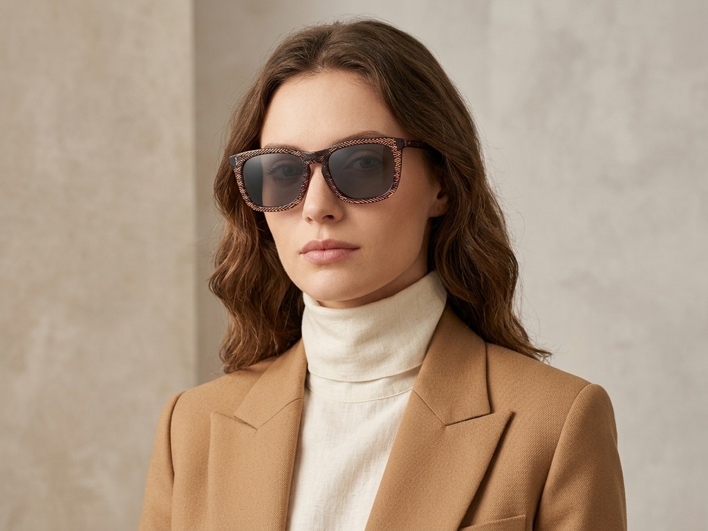 BS0420-0191_Yellow_Rectangular_Acetate_Sunglasses-tryon_female