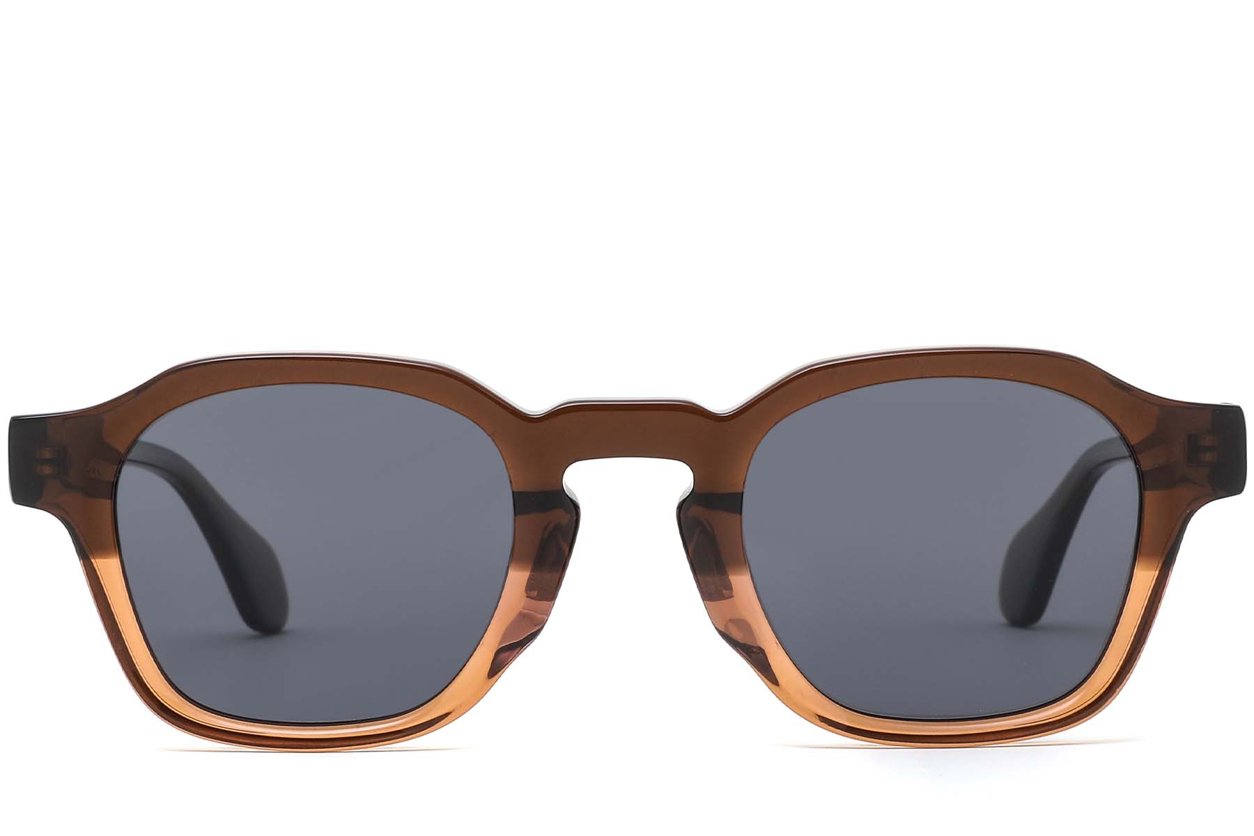 BS0420-0199_Brown_Rectangular_Acetate_Sunglasses_front