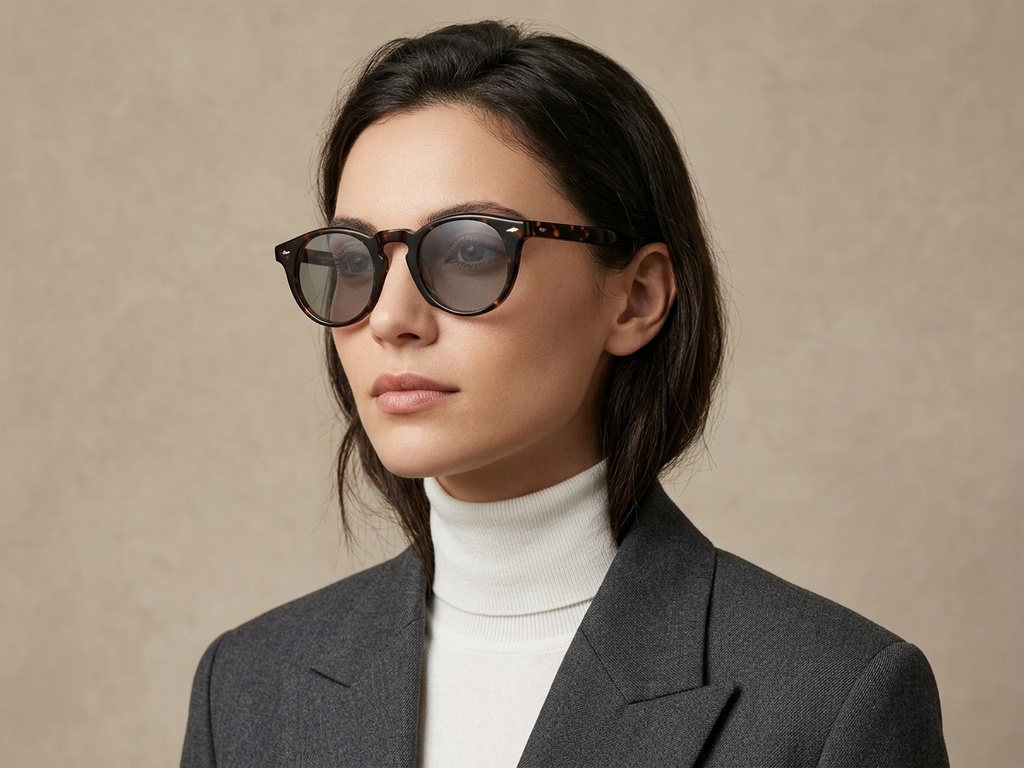 BS0420-0224_Tortoiseshell_Round_Acetate_Sunglasses-tryon_female