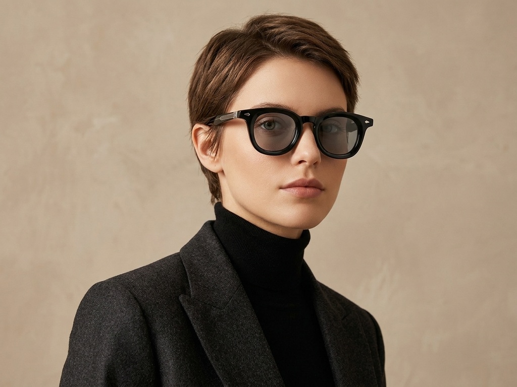 BS0420-0227_Black_Round_Acetate_Sunglasses_corner-tryon_female