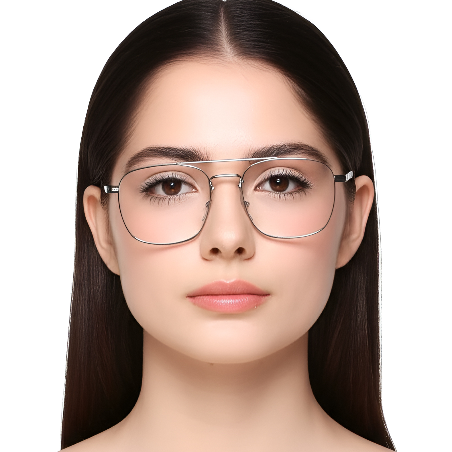 BS0420-0242_Black_Aviator_Metal_Glasses_model