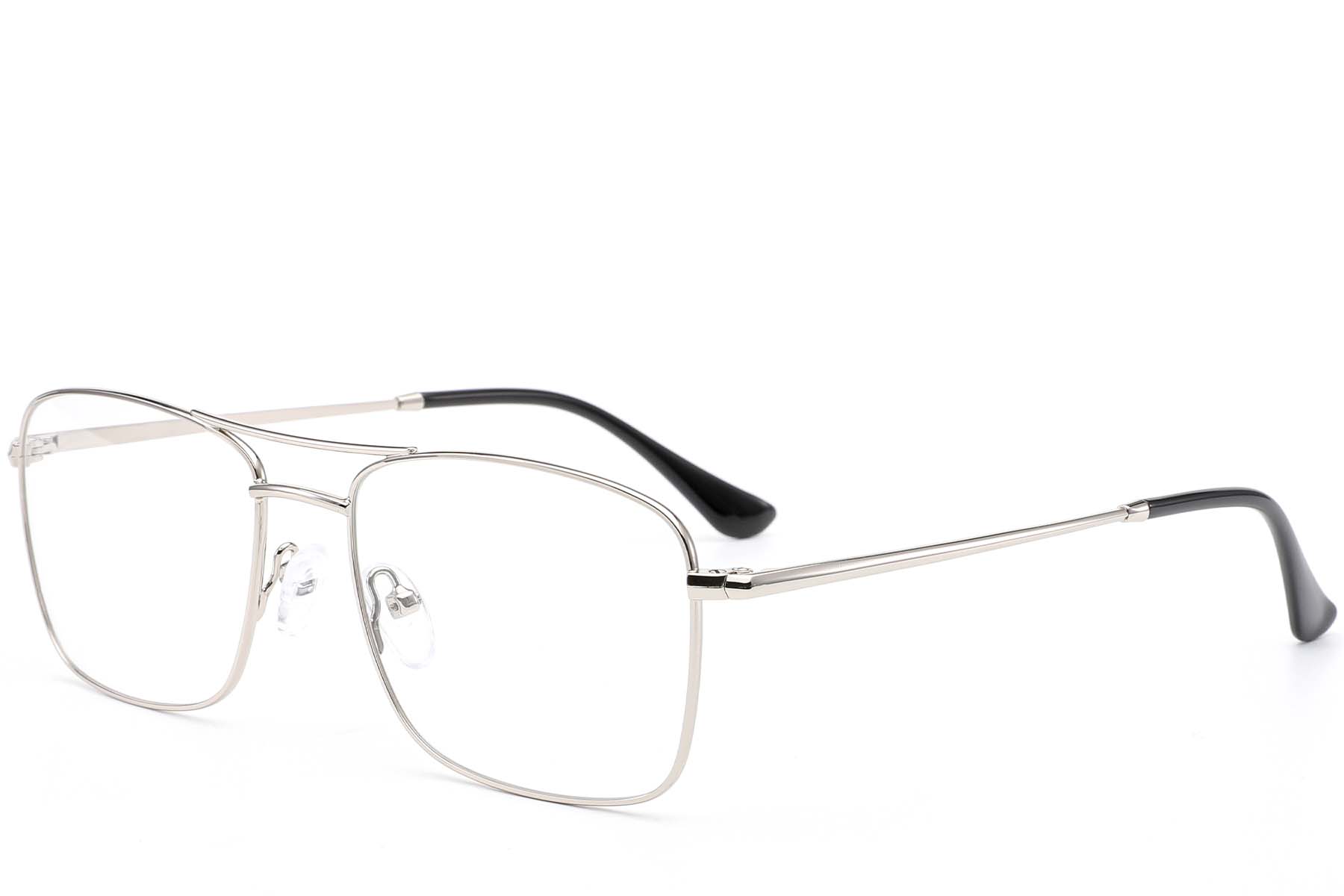 BS0420-0244_Silver_Rectangular_Metal_Glasses_corner