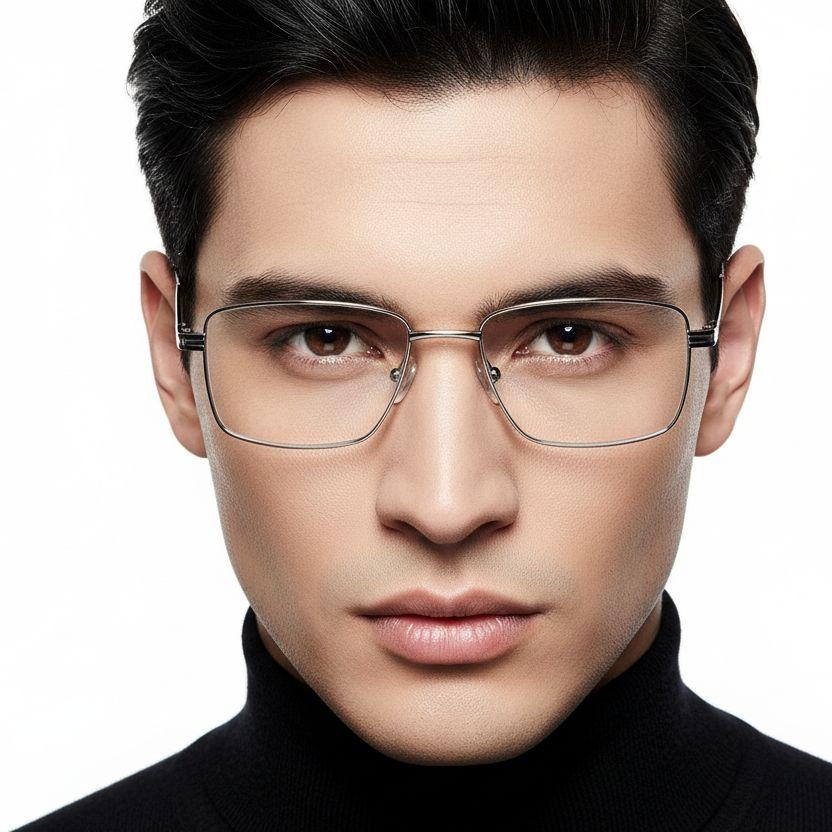 bs0420-0248_silver_rectangular_metal_glasses_model