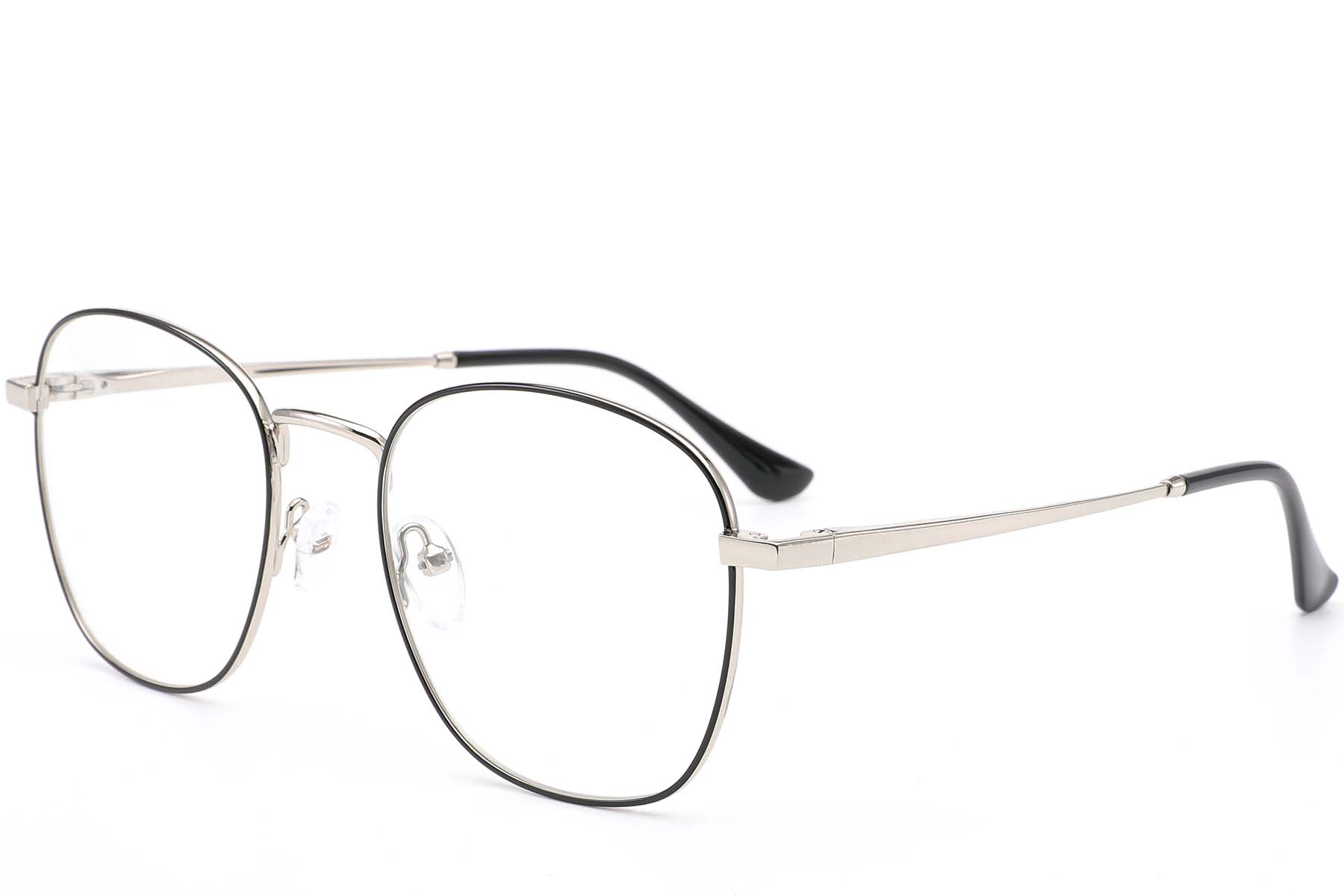 BS0420-0252_Silver_Rectangular_Metal_Glasses_corner