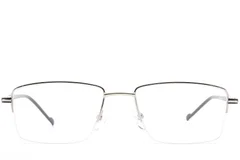 BS0420-0257_Grey_Semi-rimless_Metal_Glasses_front
