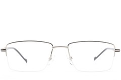 BS0420-0257_Grey_Semi-rimless_Metal_Glasses_front