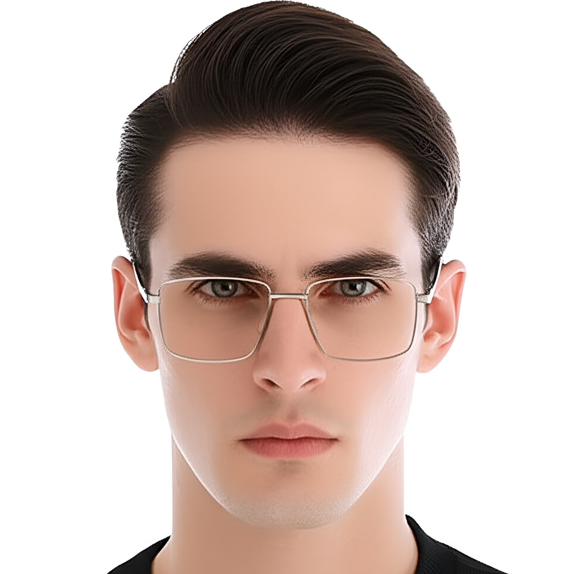 BS0420-0268_Silver_Rectangular_Metal_Glasses_model