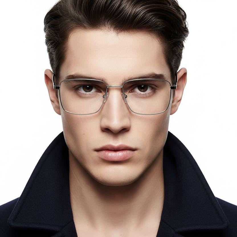 bs0420-0268_silver_rectangular_metal_glasses_model