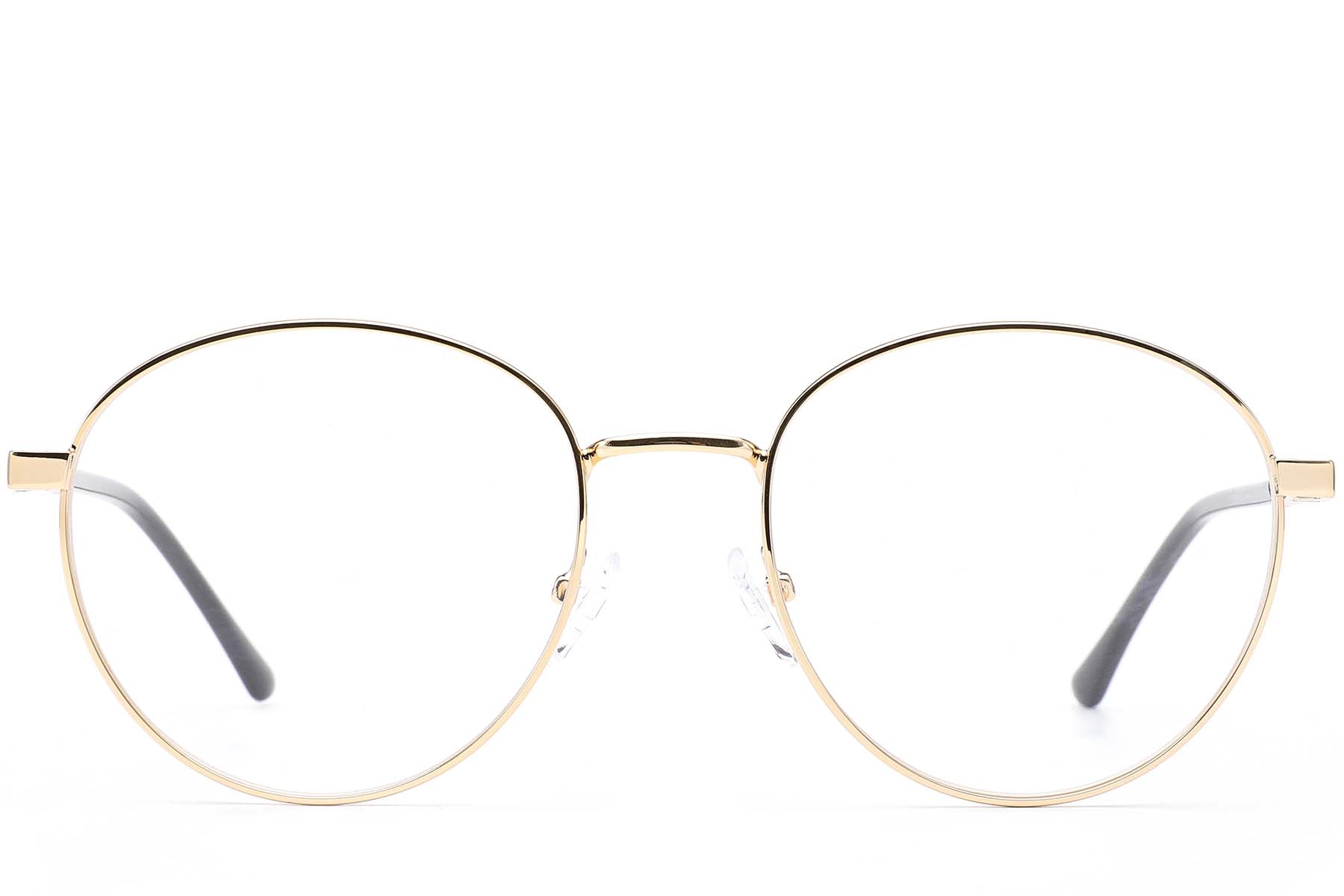 BS0420-0275_Golden_Round_Metal_Glasses_front