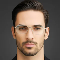 BS0420-0280_Silver_Rectangular_Metal_Glasses_model