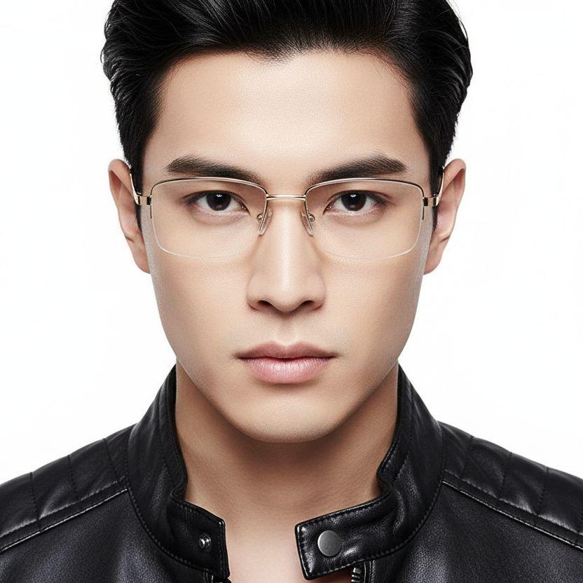 bs0420-0283_golden_semi-rimless_metal_glasses_model