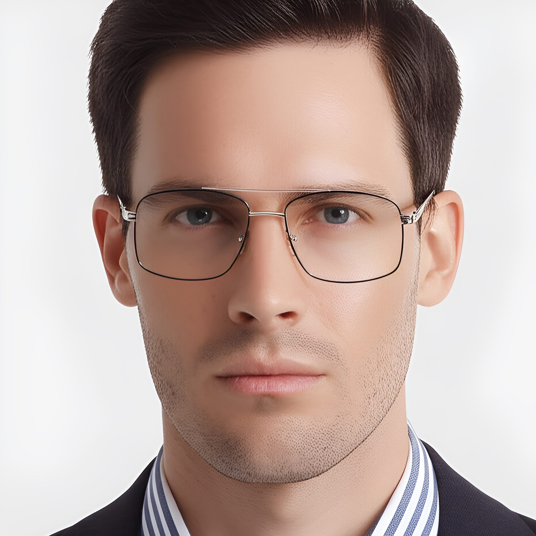 BS0420-0292_Silver_Aviator_Metal_Glasses_model