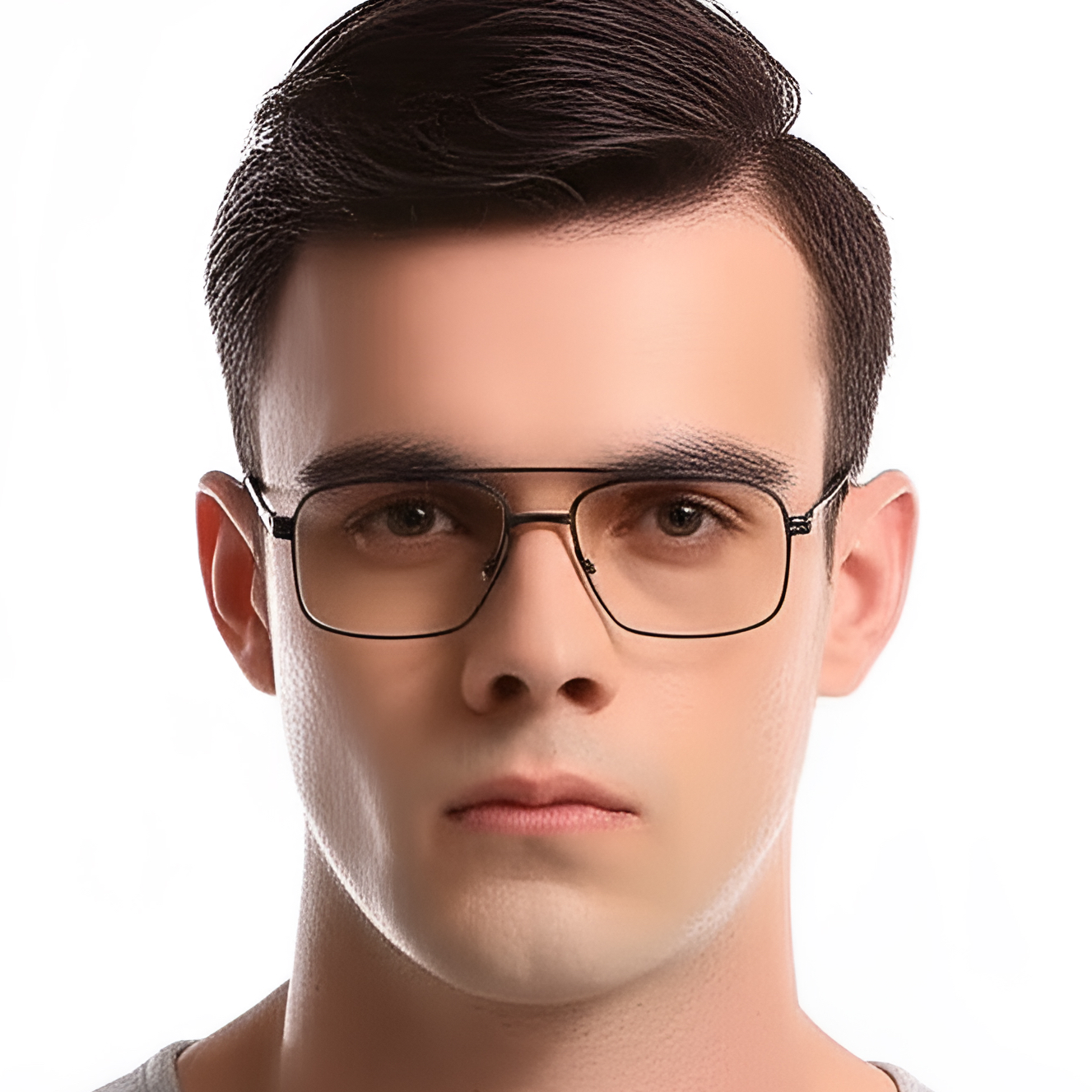 BS0420-0294_Black_Aviator_Metal_Glasses_model