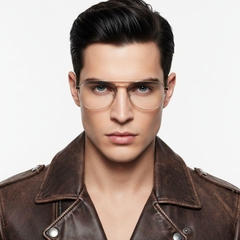 BS0420-0295_Golden_Semi-rimless_Metal_Glasses_model