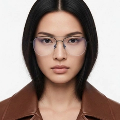 BS0420-0298_Black_Semi-rimless_Metal_Glasses_model