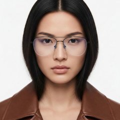 BS0420-0298_Black_Semi-rimless_Metal_Glasses_model