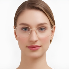 BS0420-0312_Golden_Geometric_Metal_Glasses_model