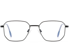 BS0420-0314_Black_Geometric_Metal_Glasses_front