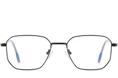 BS0420-0314_Black_Geometric_Metal_Glasses_front