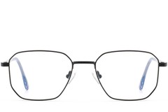 BS0420-0314_Black_Geometric_Metal_Glasses_front