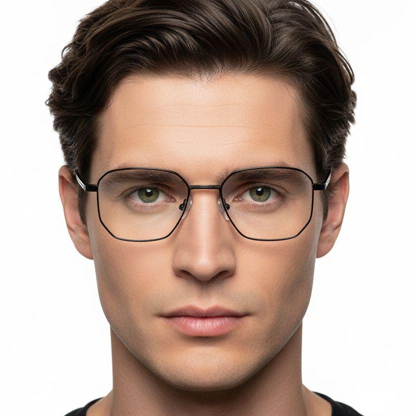 Geometric Black Metal Glasses #BS0420-0314