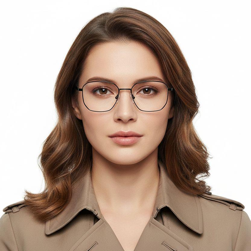 Geometric Black Metal Glasses #BS0420-0314