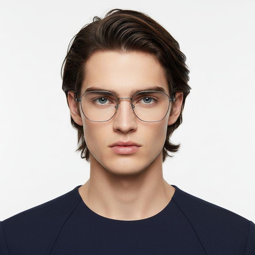 bs0420-0318_silver_rectangular_metal_glasses_model