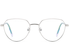 BS0420-0320_Silver_Oval_Metal_Glasses_front