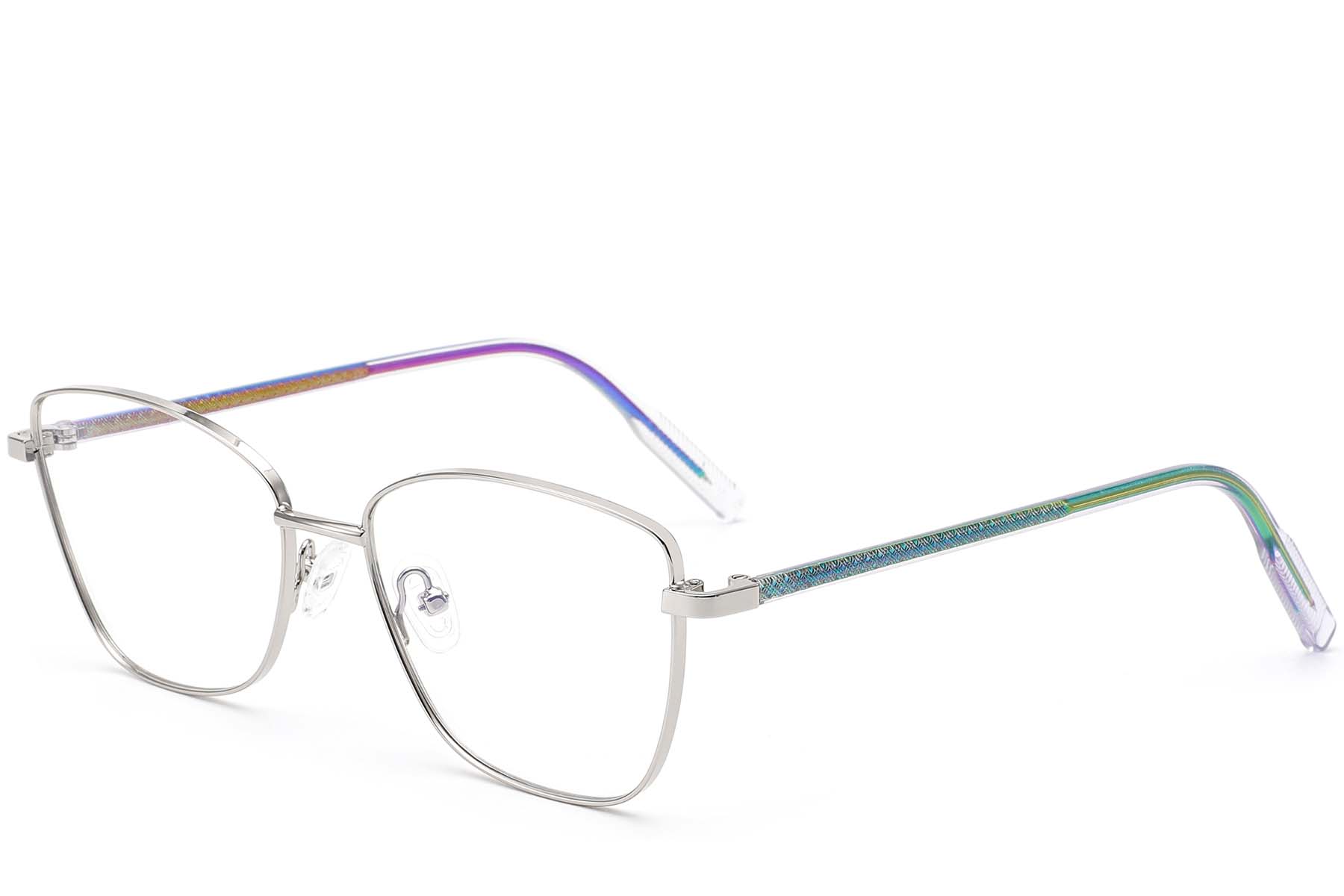 BS0420-0328_Silver_Rectangular_Metal_Glasses_corner