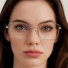 BS0420-0328_Silver_Rectangular_Metal_Glasses_model