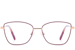 BS0420-0329_Red_Rectangular_Metal_Glasses_front