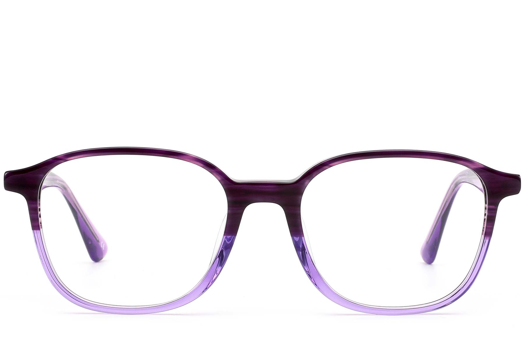 BS0420-0339_Purple_Rectangular_Acetate_Glasses_front