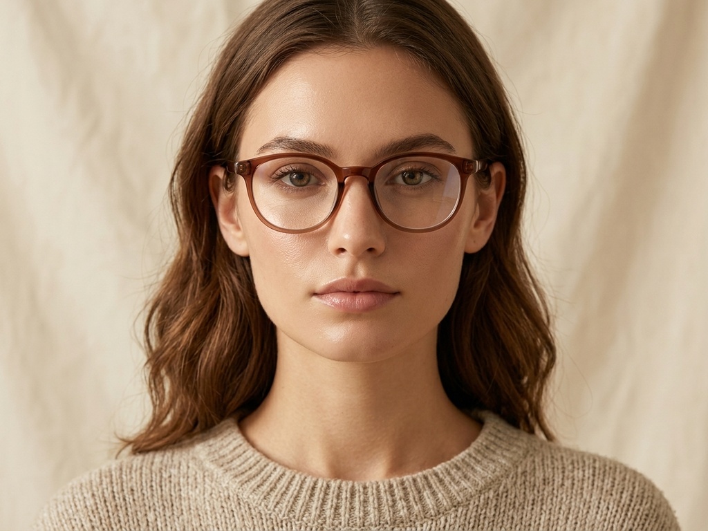 BS0420-0414_Brown_Oval_TR90_Glasses-tryon_female