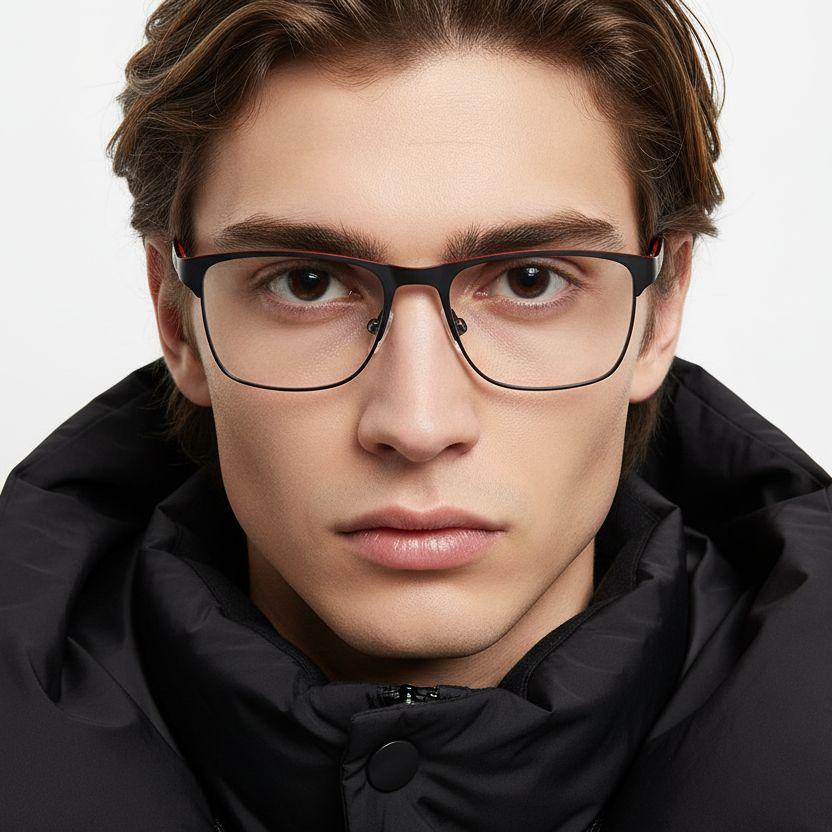 bs0420-0434_black_rectangular_metal_glasses_model