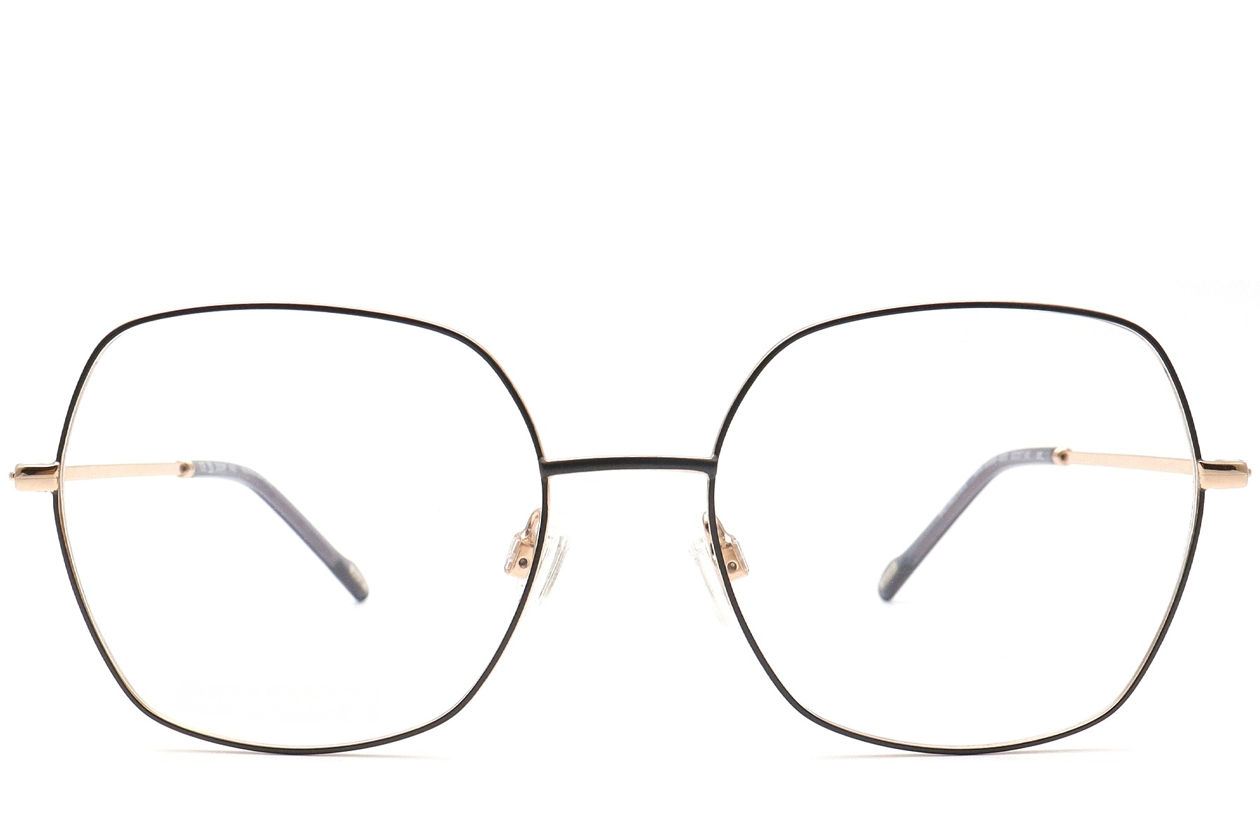 BS0420-0438_Black_Geometric_Metal_Glasses_front